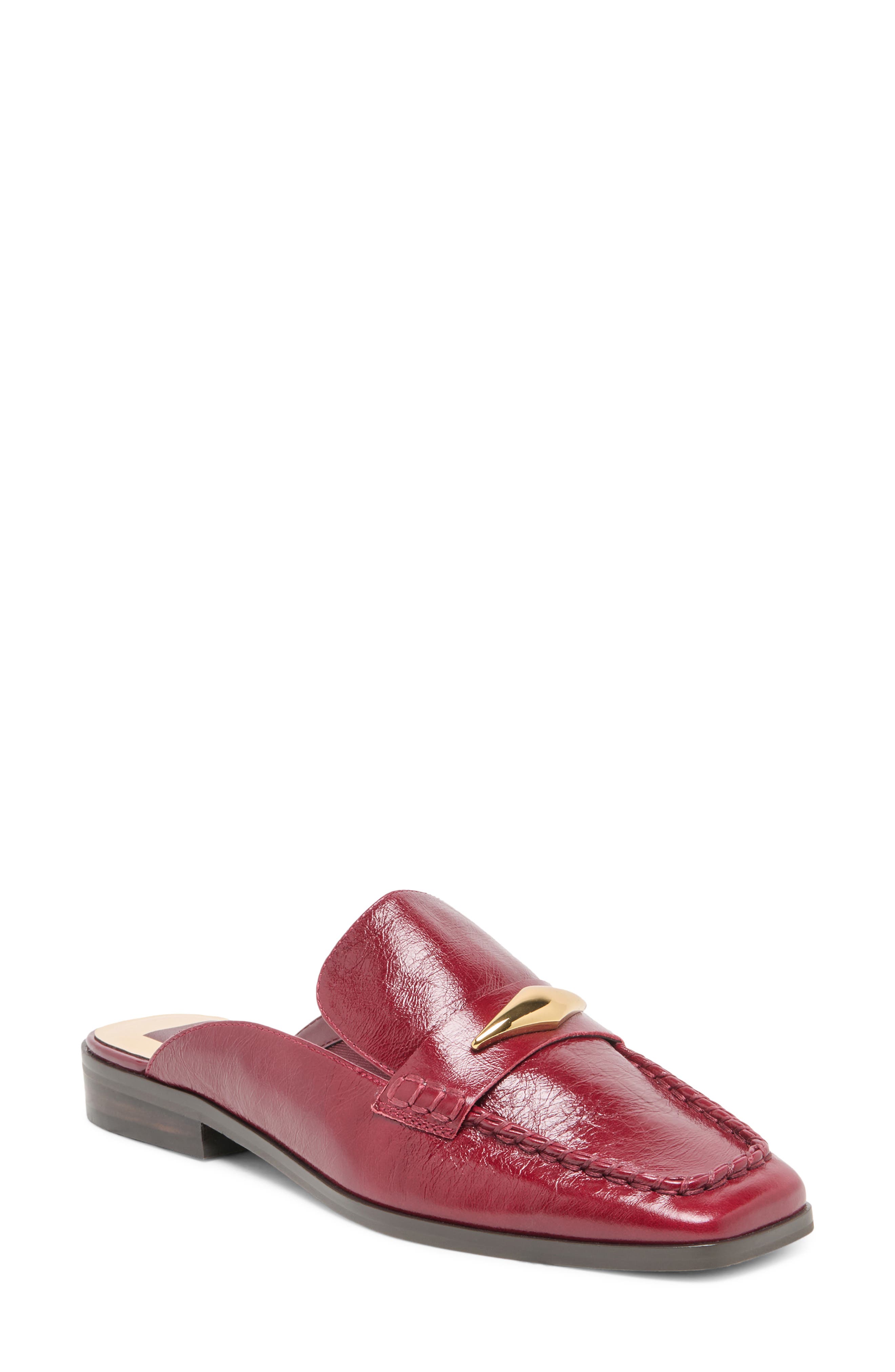 Bowey Mule, Main, color, GARNET LEATHER