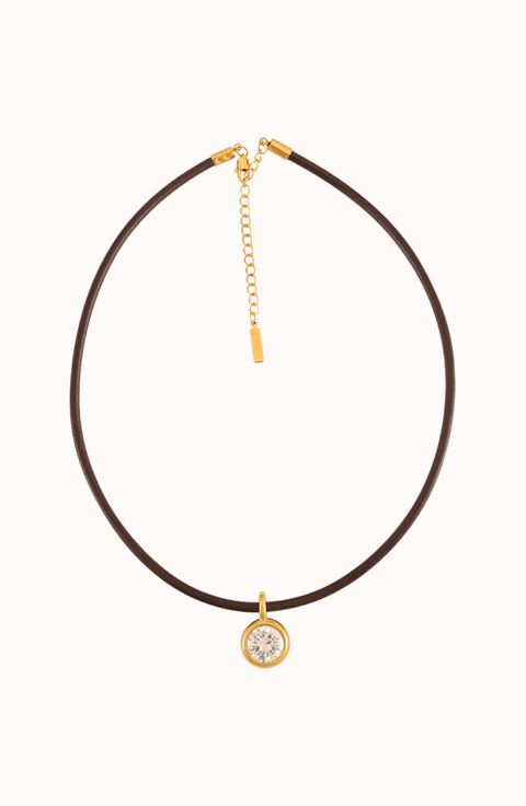 Marlow Bezel Drop Necklace
