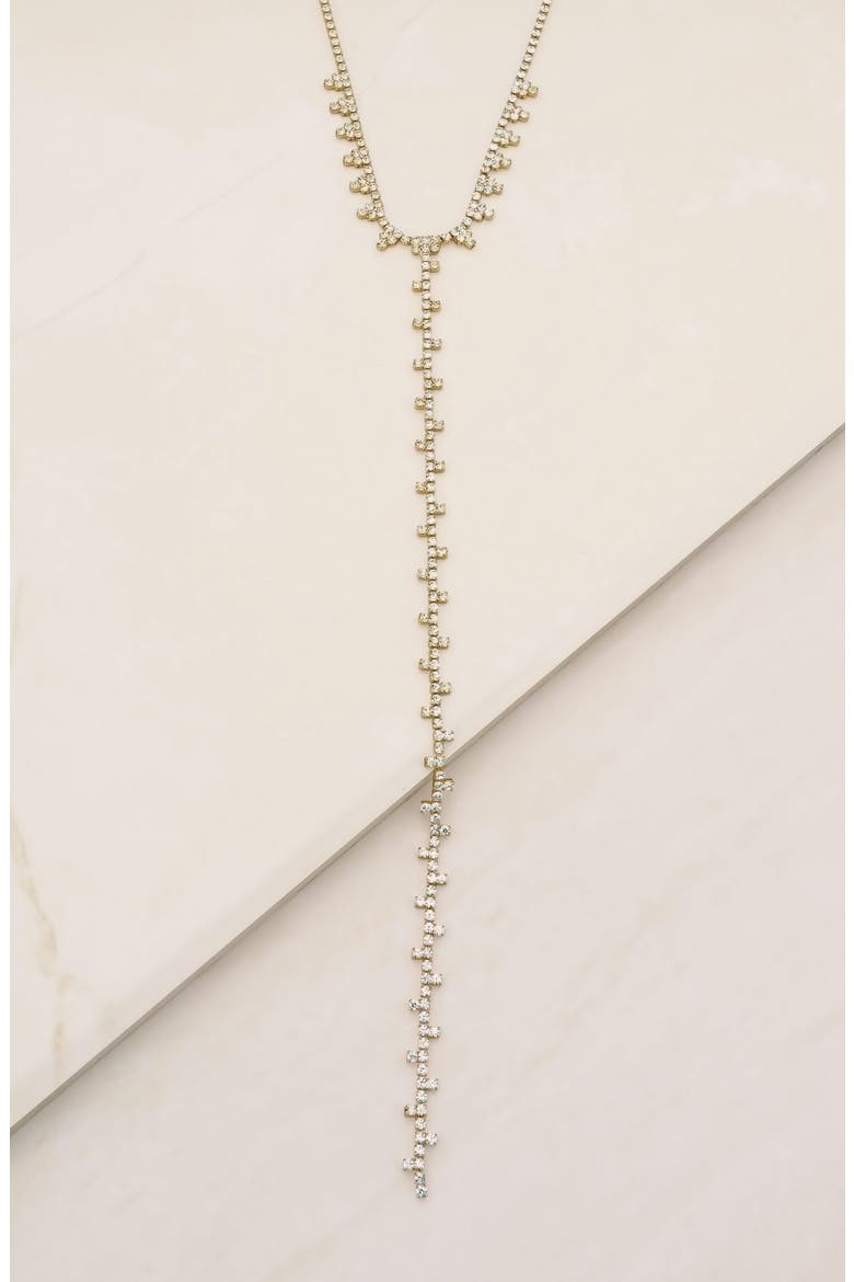 Crystal Y-Necklace, Alternate, color, GOLD