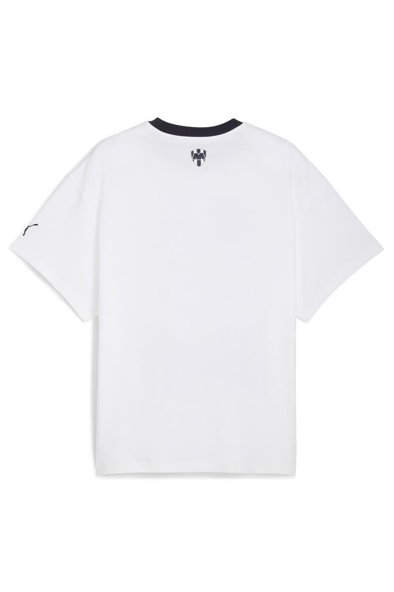 Men's Puma White CF Monterrey 2025 FIFA Club World Cup Hoops T-Shirt, Alternate, color, White