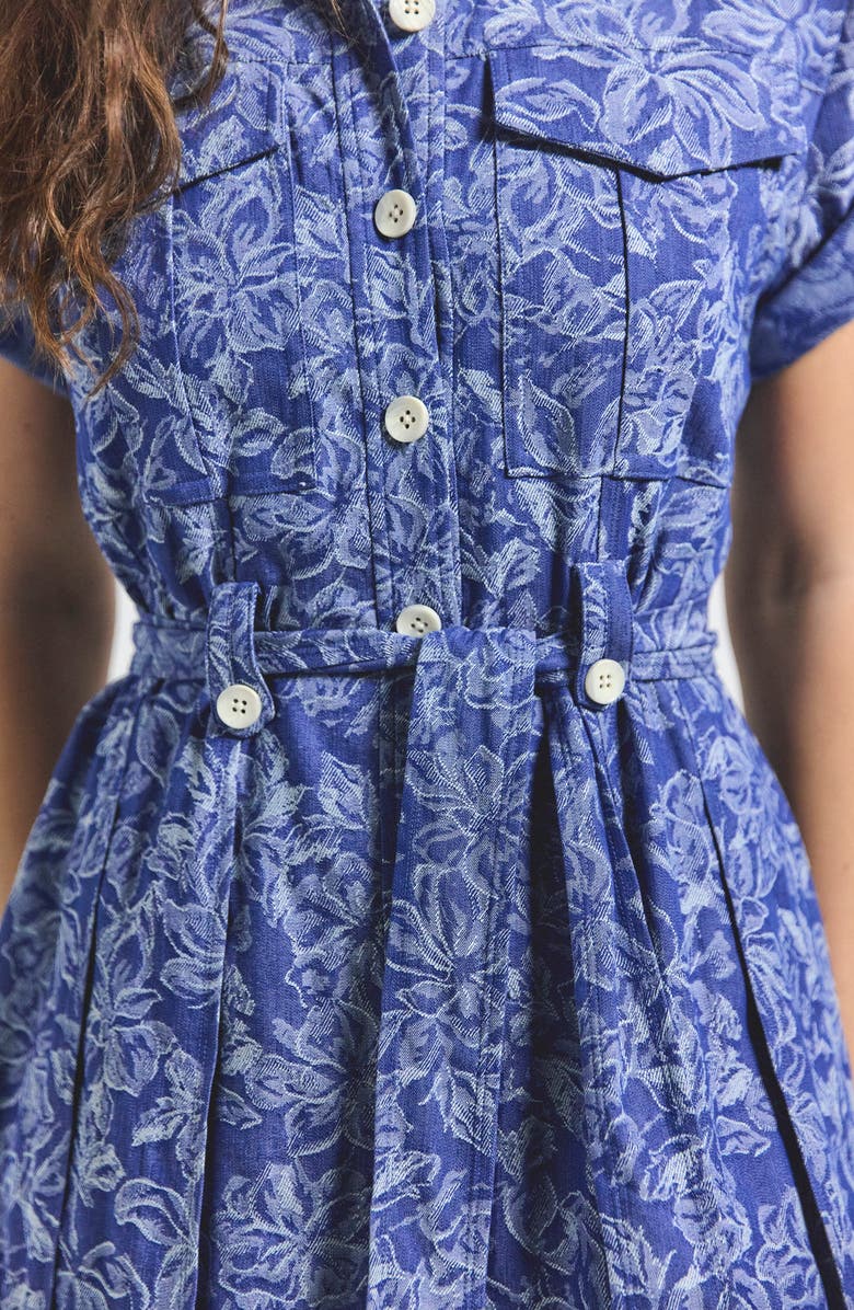 Derek Lam 10 Crosby Gaelle Floral Cotton Blend Shirtdress, Alternate, color,