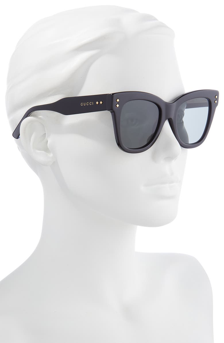 Gucci 52mm Square Cat Eye Sunglasses, Alternate, color,