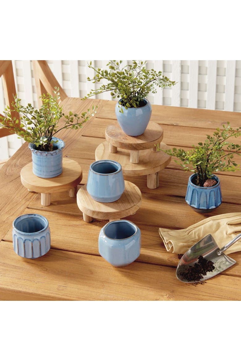 DEZIE MINI POTS Set of 6, Alternate, color, Blue