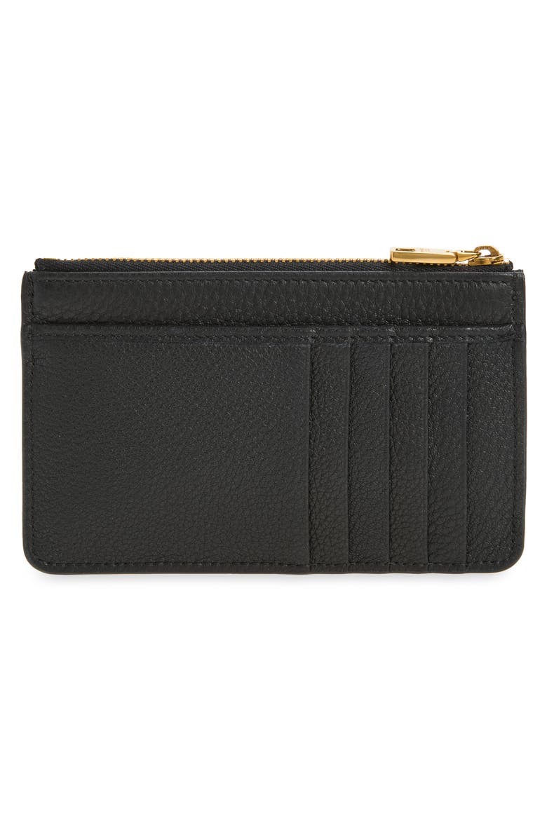 Nameplate Calfskin Leather Coin Purse, Alternate, color, 80999 NERO