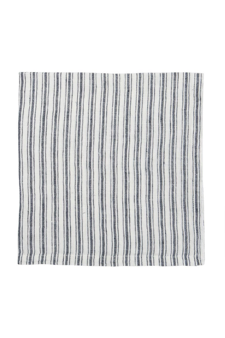 Boat Stripe Linen Napkins - Set of 4, Alternate, color, White/Blue 20" x 20"