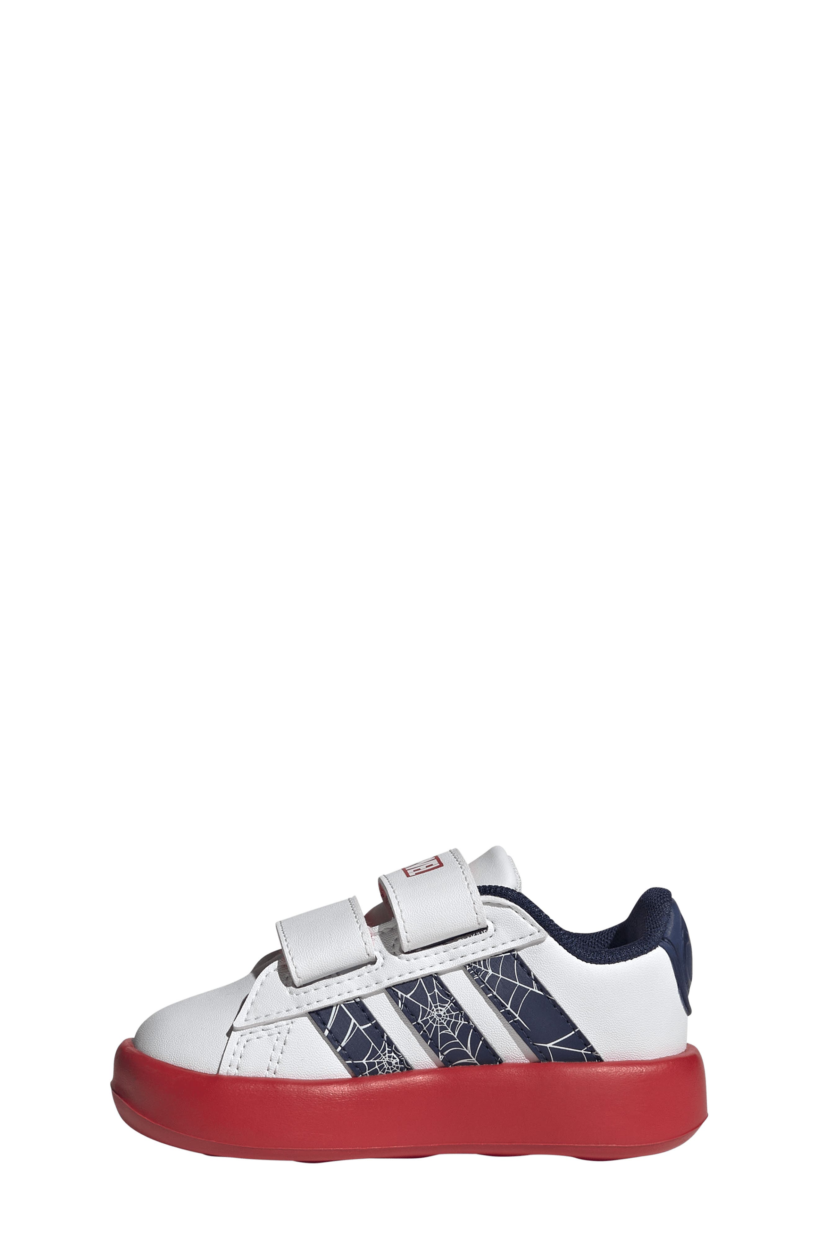 Kids' x Marvel Spider-Man Grand Court Sneaker, Alternate, color, WHITE/ DARK BLUE/ RUBY