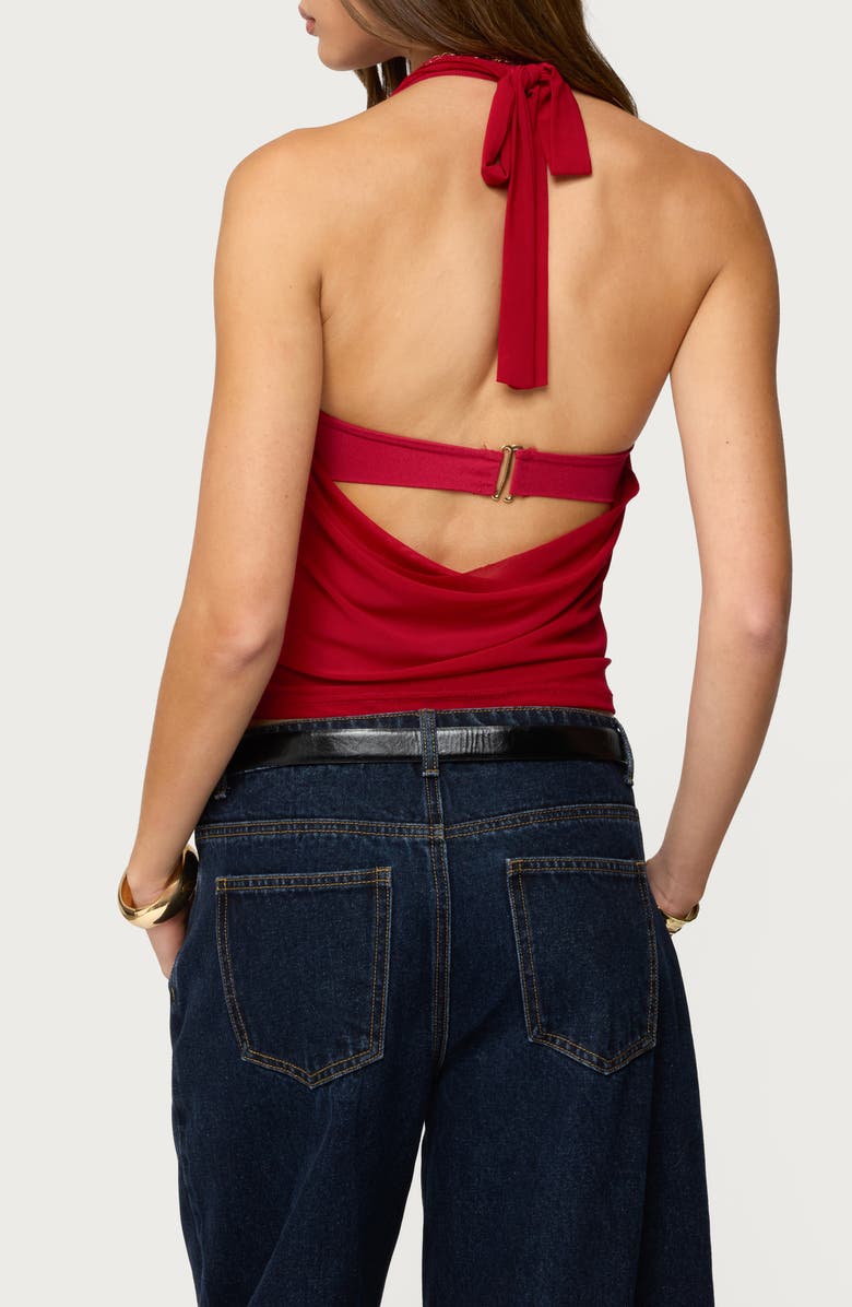 EDIKTED Issey Layered Cowl Neck Top, Alternate, color,