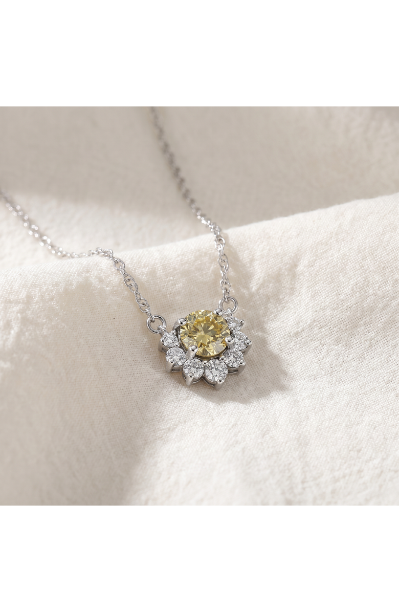 Bliss Diamond Certified 1.35Ct Natural Fancy Diamond Pendant 14k Gold Necklace, Main, color, 14K White Gold
