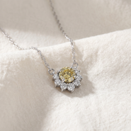 Bliss Diamond Certified 1.35Ct Natural Fancy Diamond Pendant 14k Gold Necklace
