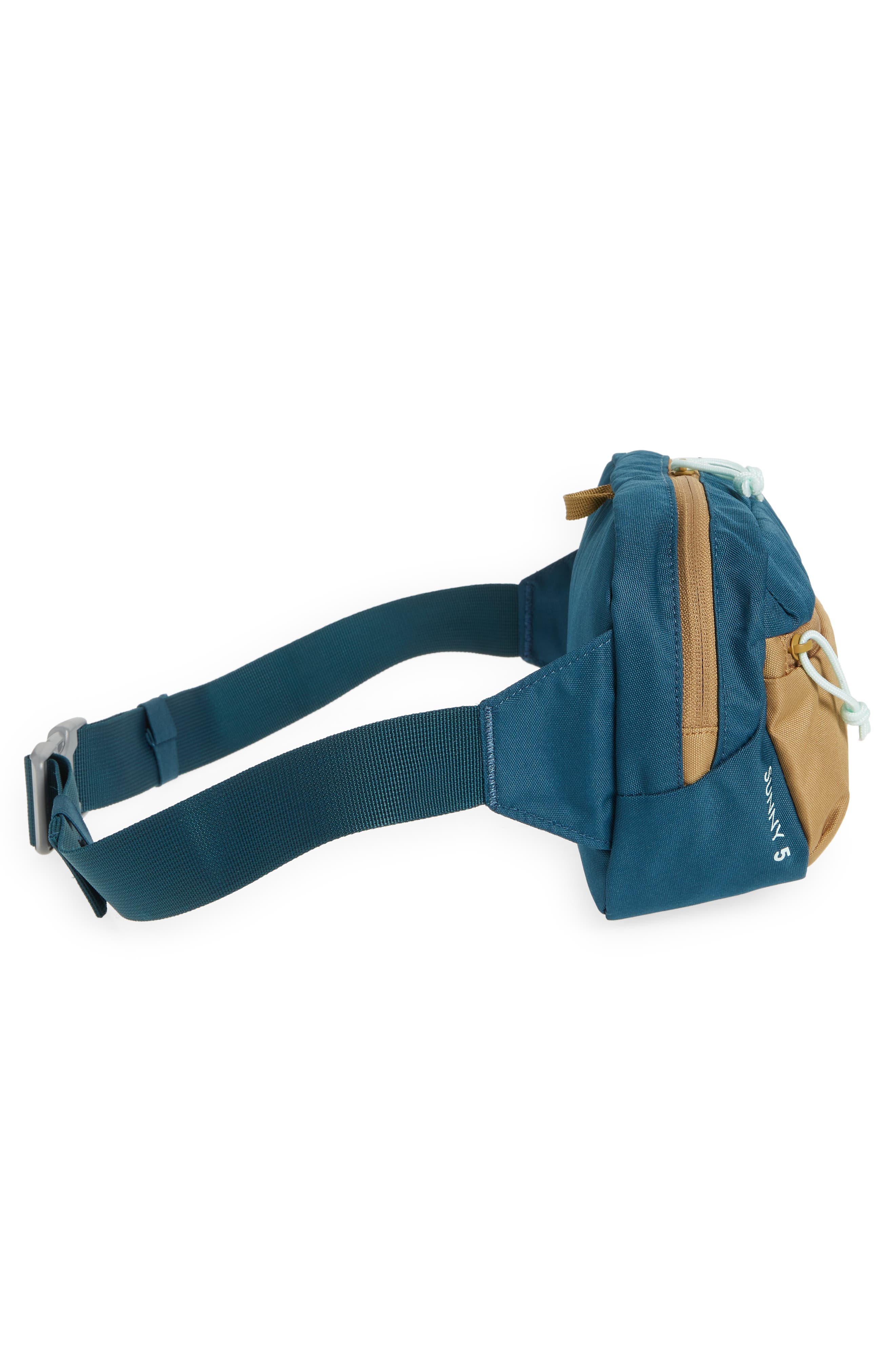 Sunny 5-Liter Water Repellent Belt Bag, Alternate, color, POND/ DULL GOLD