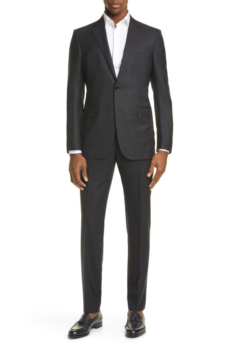 ZEGNA Ermenegildo Zegna Milano Classic Fit Solid Wool Suit, Main, color, 