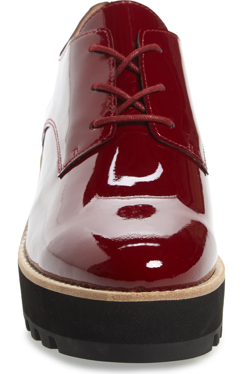 Eileen Fisher Eddy Derby, Alternate, color, Burgundy Patent Leather