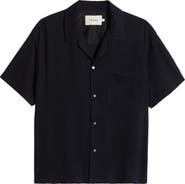 FRAME Wool Blend Terry Button-Up Shirt