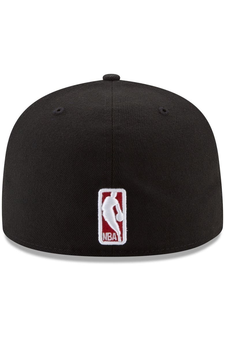 Men's New Era Black Portland Trail Blazers Official Team Color 59FIFTY Fitted Hat, Alternate, color, BLACK