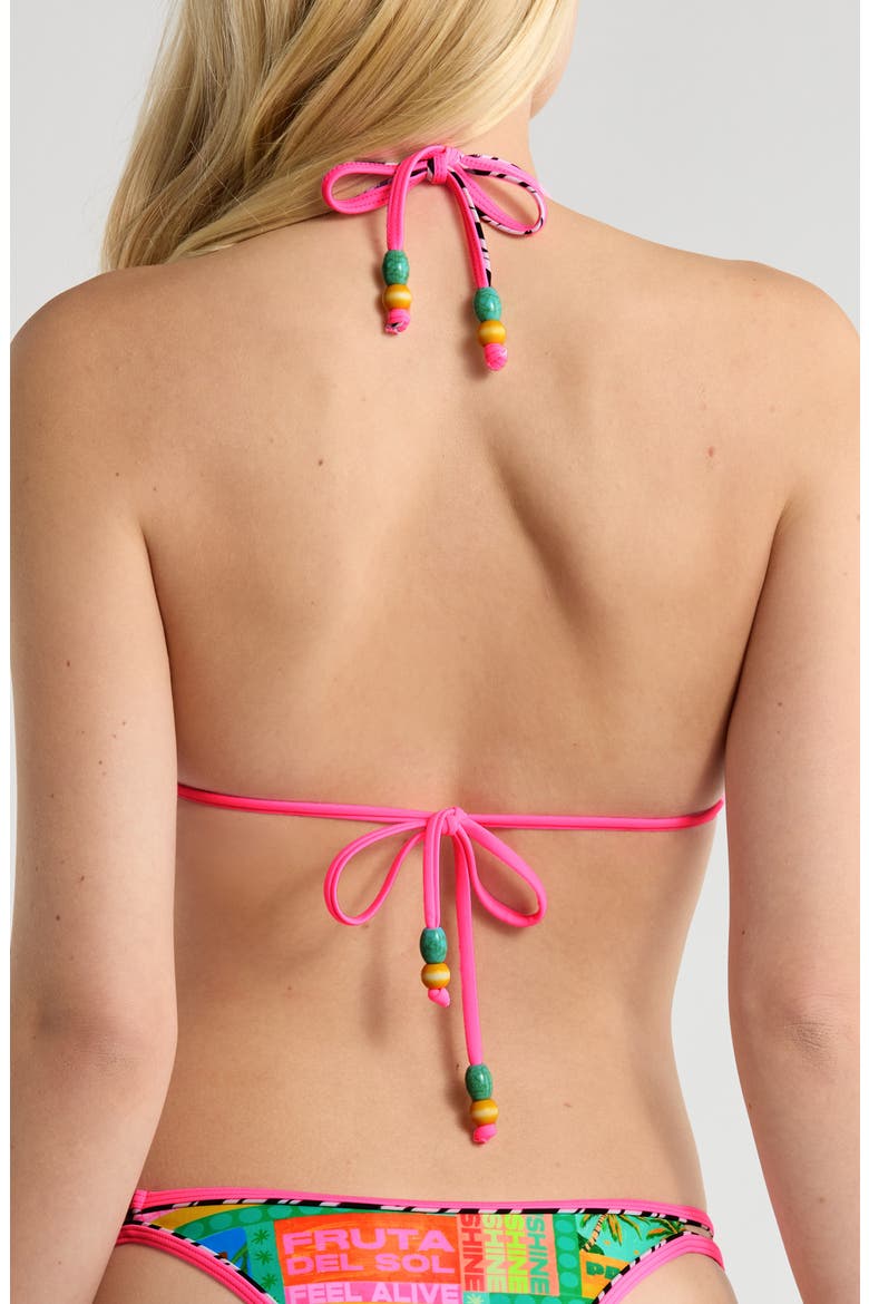 Double Bind Halter Bikini Top, Alternate, color, SUN HONEY