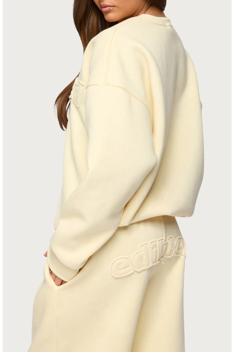 Jaylie Logo Sweatshirt, Alternate, color, LIGHT-YELLOW