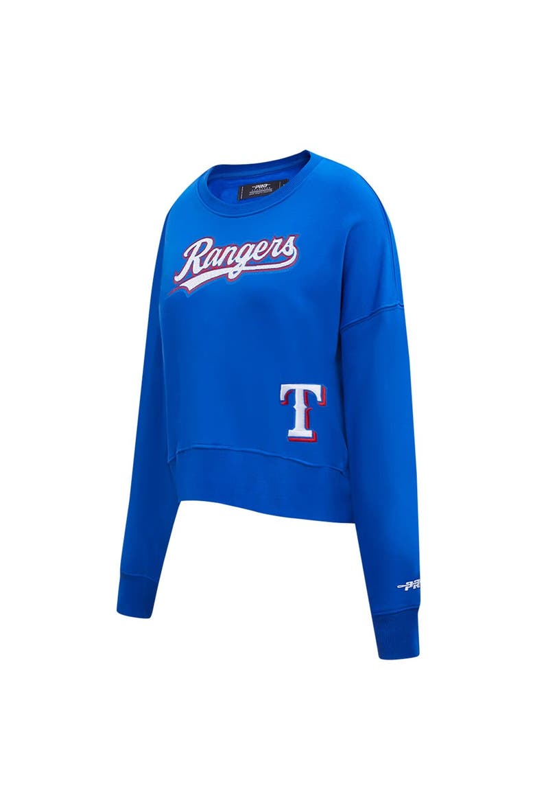 Women's Pro Standard  Royal Texas Rangers Game Day Classics Crewneck Pullover Sweatshirt, Alternate, color, Royal