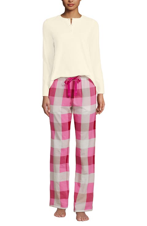 Petite Knit 2 Piece Pajama Set - Long Sleeve Top and Pants