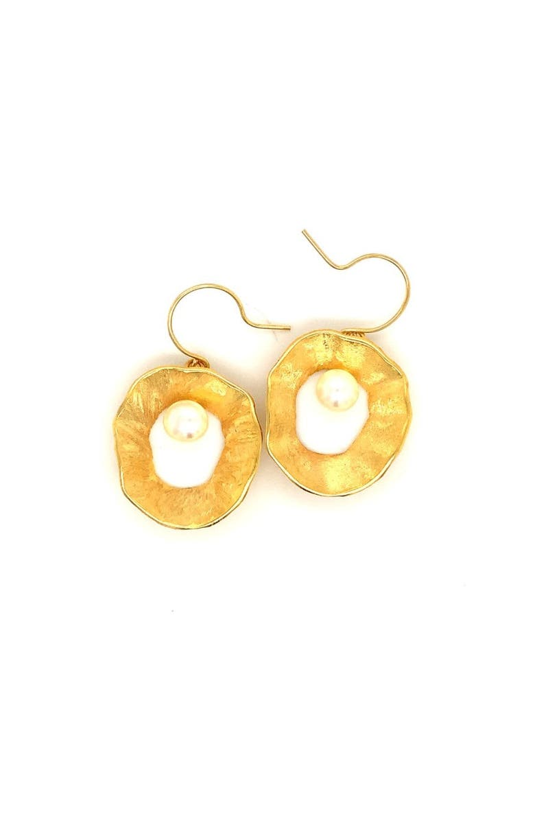 Esin Akan Sea & Moon Medium Earring, Sterling Silver with Gold Plate, Alternate, color, Gold Plated