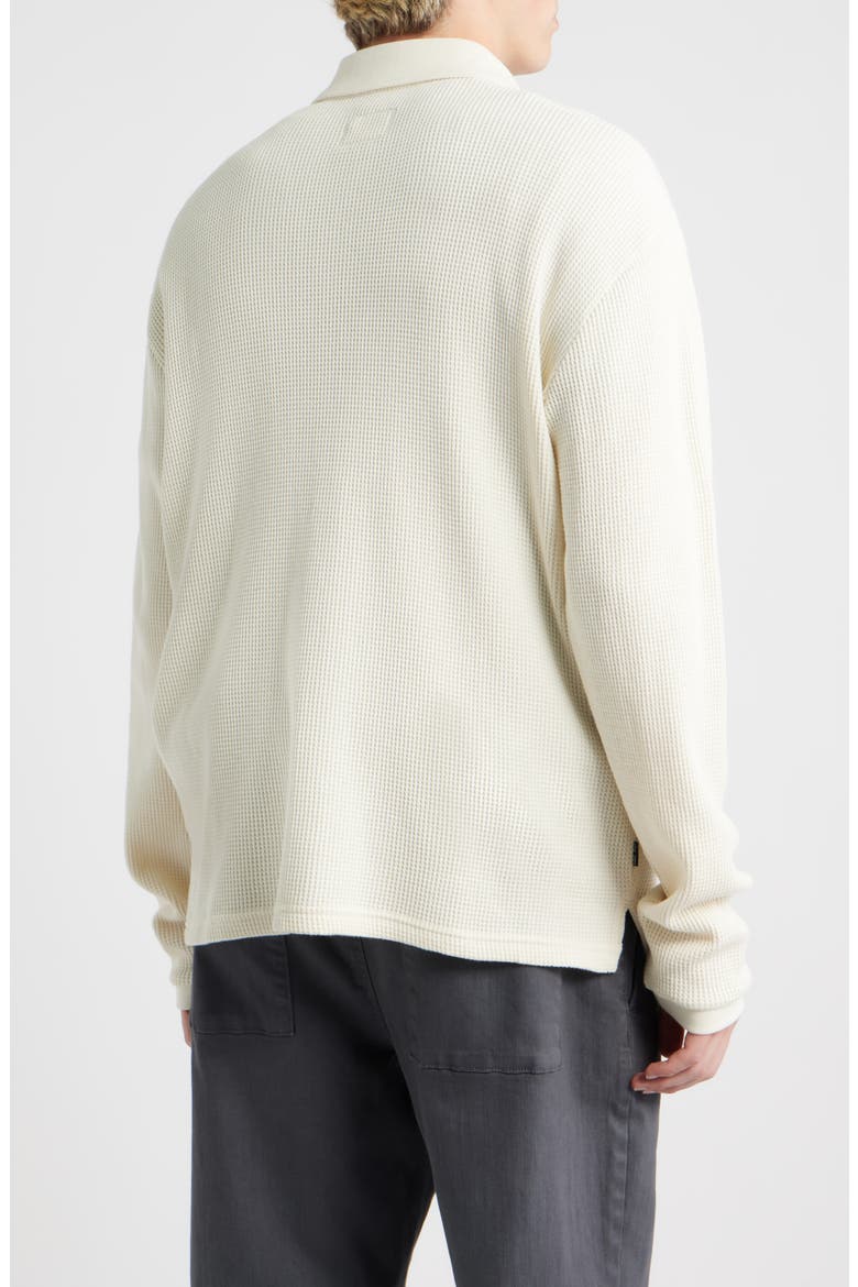 Delano Cotton Thermal Button-Up Shirt, Alternate, color, OFF WHITE
