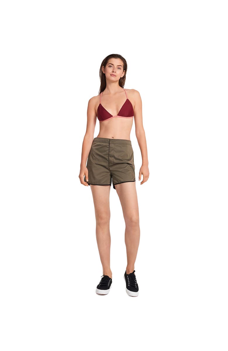 Ansea The Reversible Long Board Short, Main, color, Black/Khaki