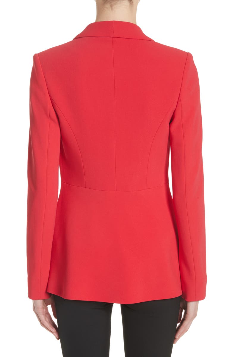Brandon Maxwell Drape Pocket Crepe Jacket, Alternate, color, 