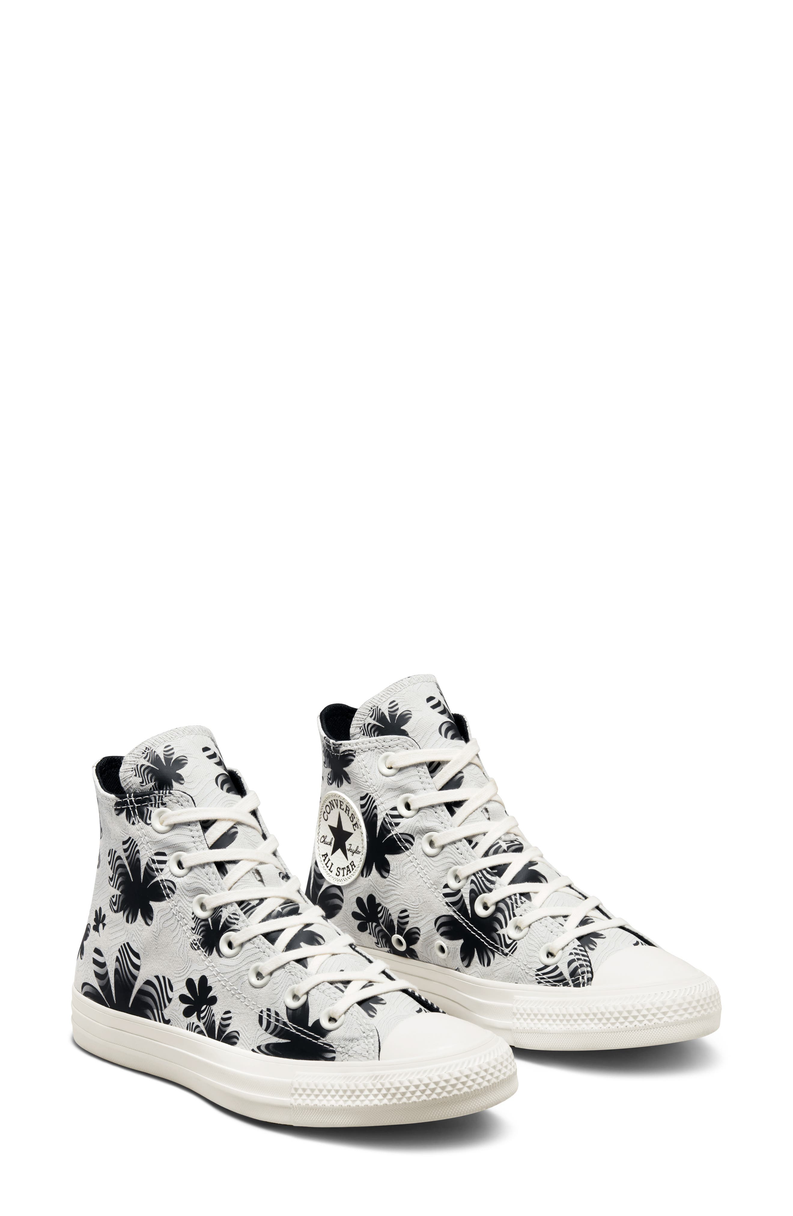 Chuck Taylor® All Star® Hi Heatwave Floral Sneaker, Alternate, color, LIGHT BONE/ EGRET/ BLACK