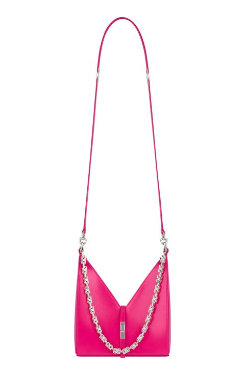 Mini Cutout Chain Strap Leather Crossbody Bag