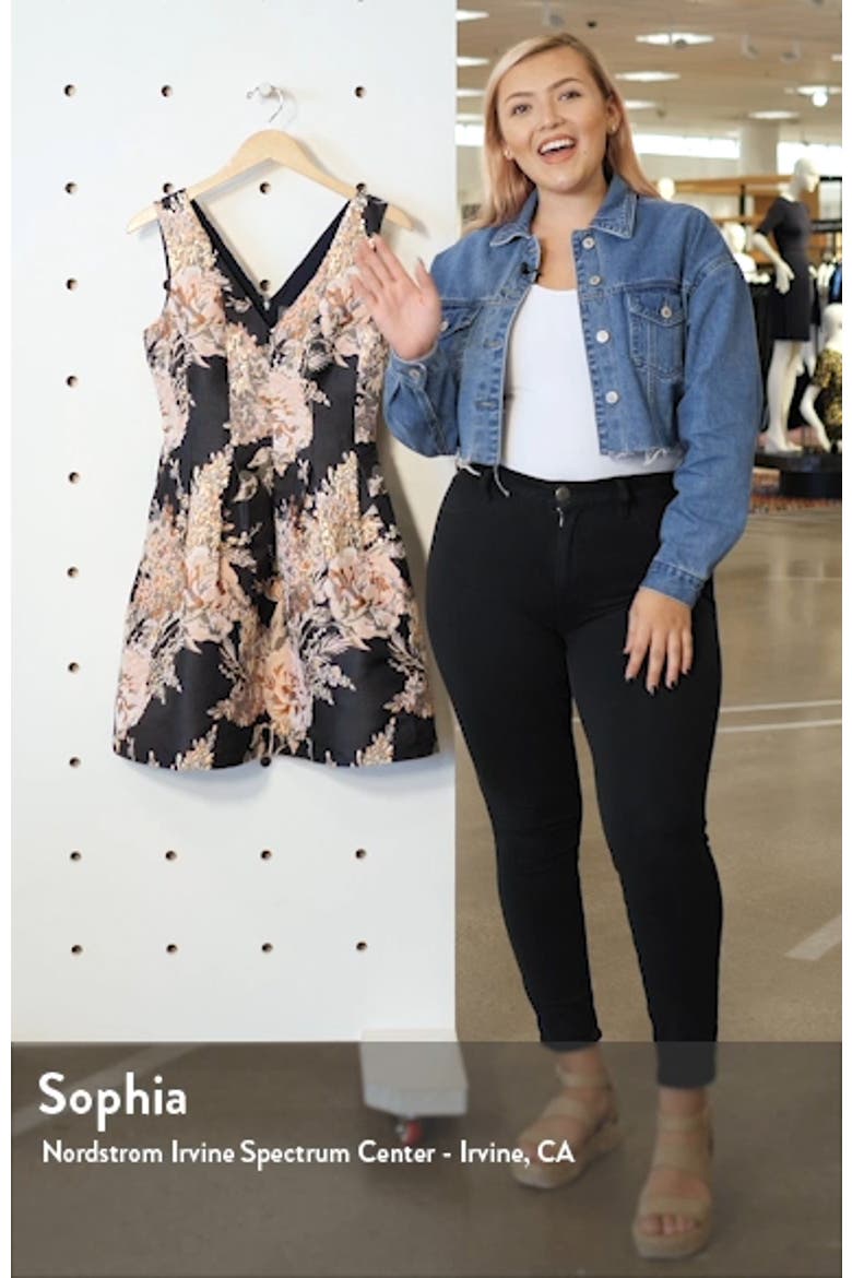Floral Jacquard Fit & Flare Dress video