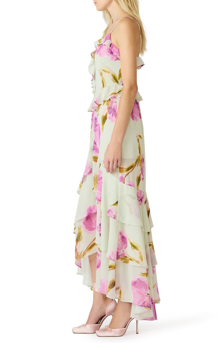 Steve Madden Ciara Floral Print Ruffle Dress, Alternate, color, English Rose