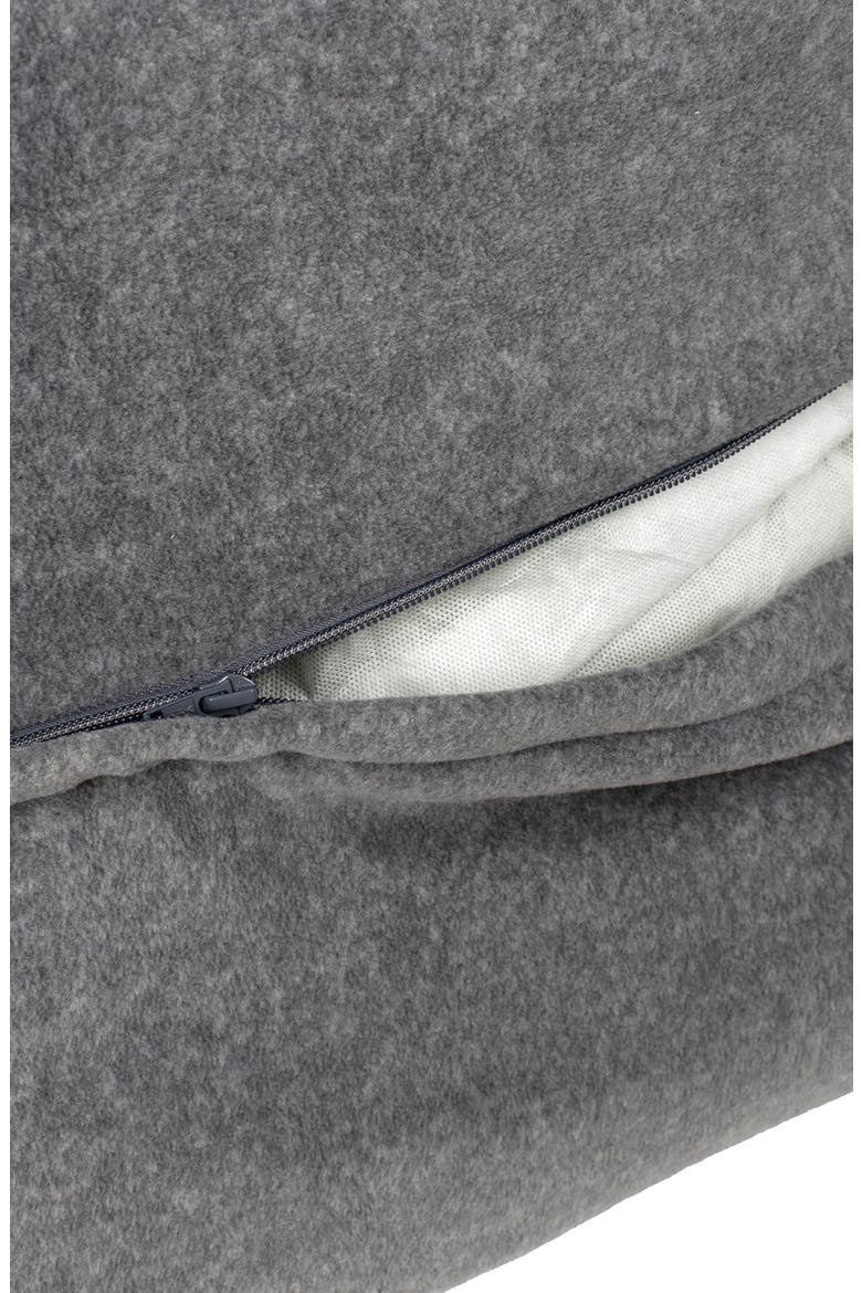 Fleece Kuddler Dog Bed, Alternate, color, CABIN STRIPE GRAY