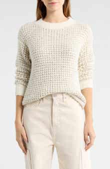 WISHLIST Bubble Texture Lurex Knit Sweater