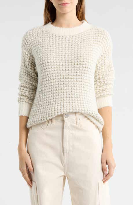 WISHLIST Bubble Texture Lurex Knit Sweater