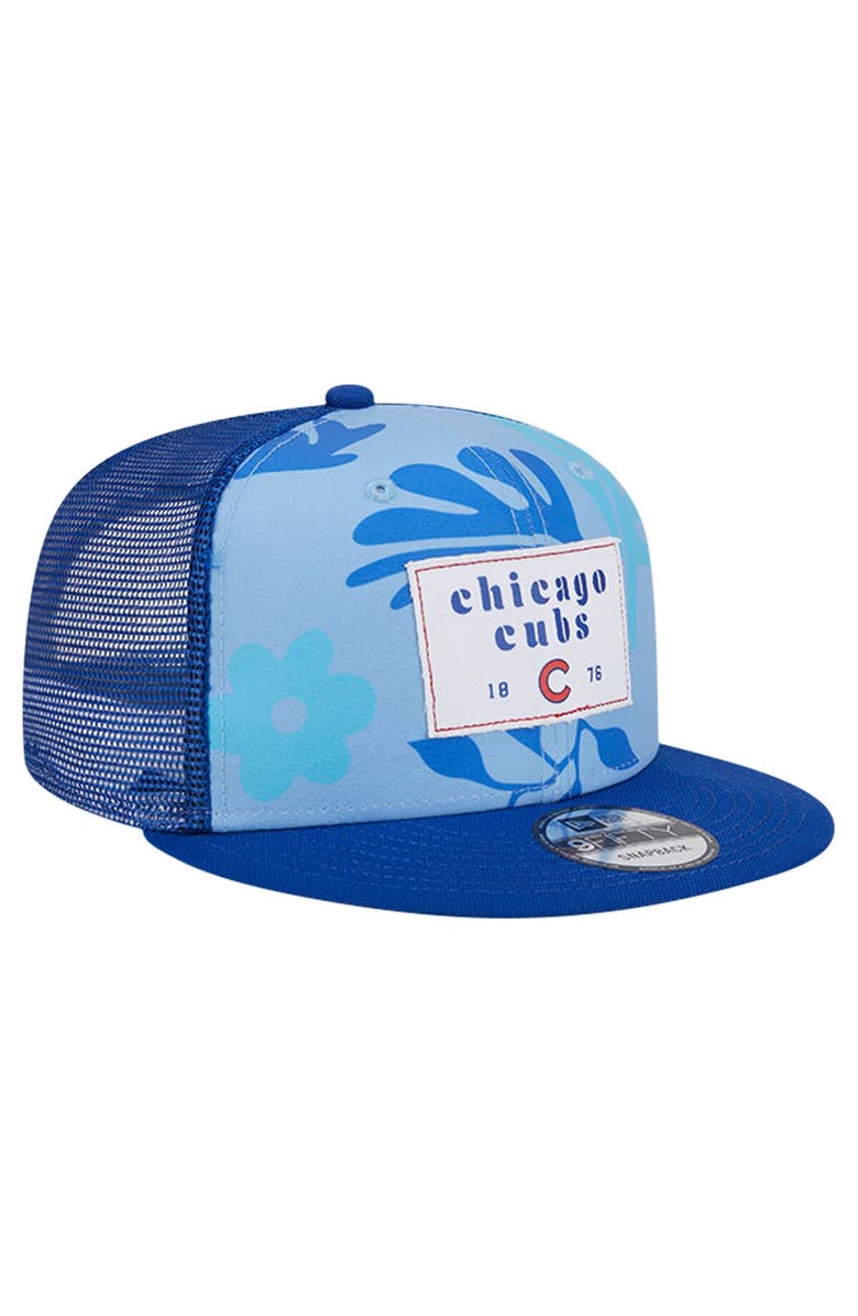 New Era Men's New Era Royal Chicago Cubs Bikini Bottom Trucker 9FIFTY Snapback Hat, Alternate, color, Royal