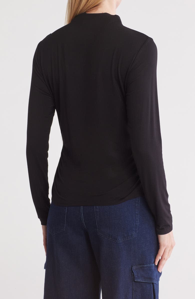 DKNY Long Sleeve Mock Neck Top, Alternate, color, 
