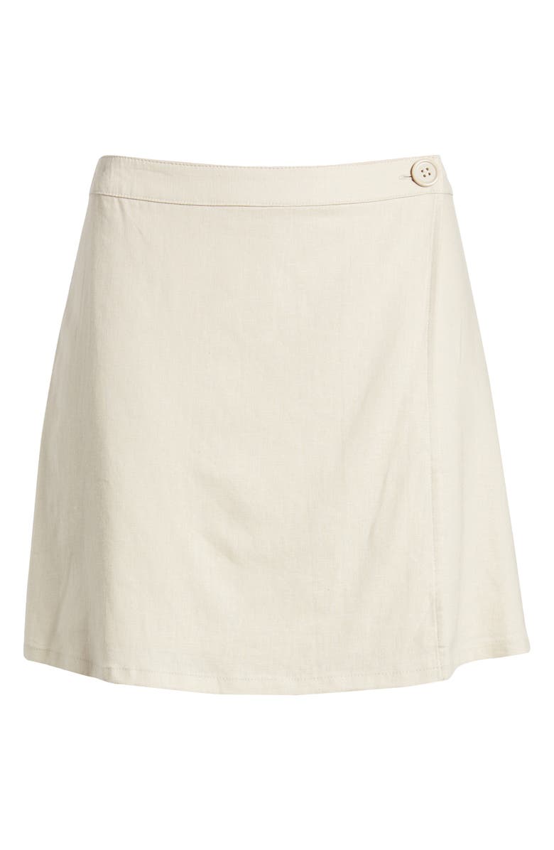 Open Edit Button Wrap Skirt, Alternate, color,