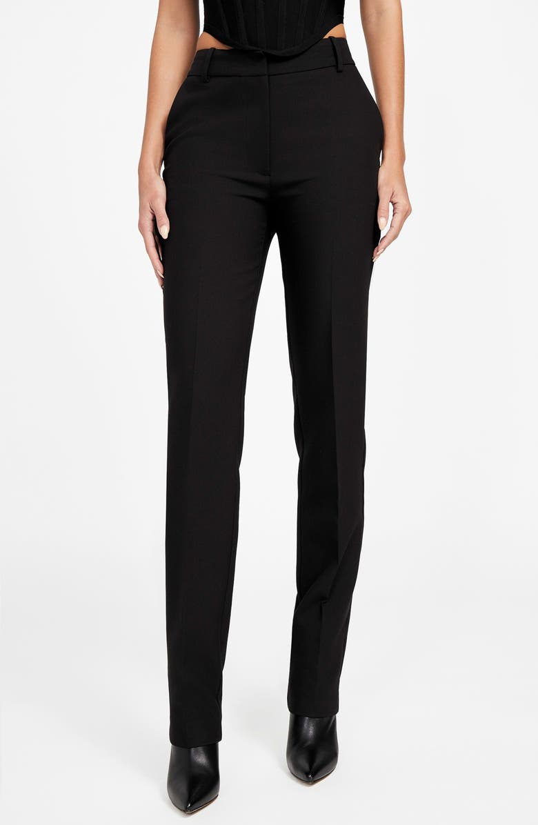 Marciano Dalia Mid Rise Slim Chinos, Main, color, Jblack-Black