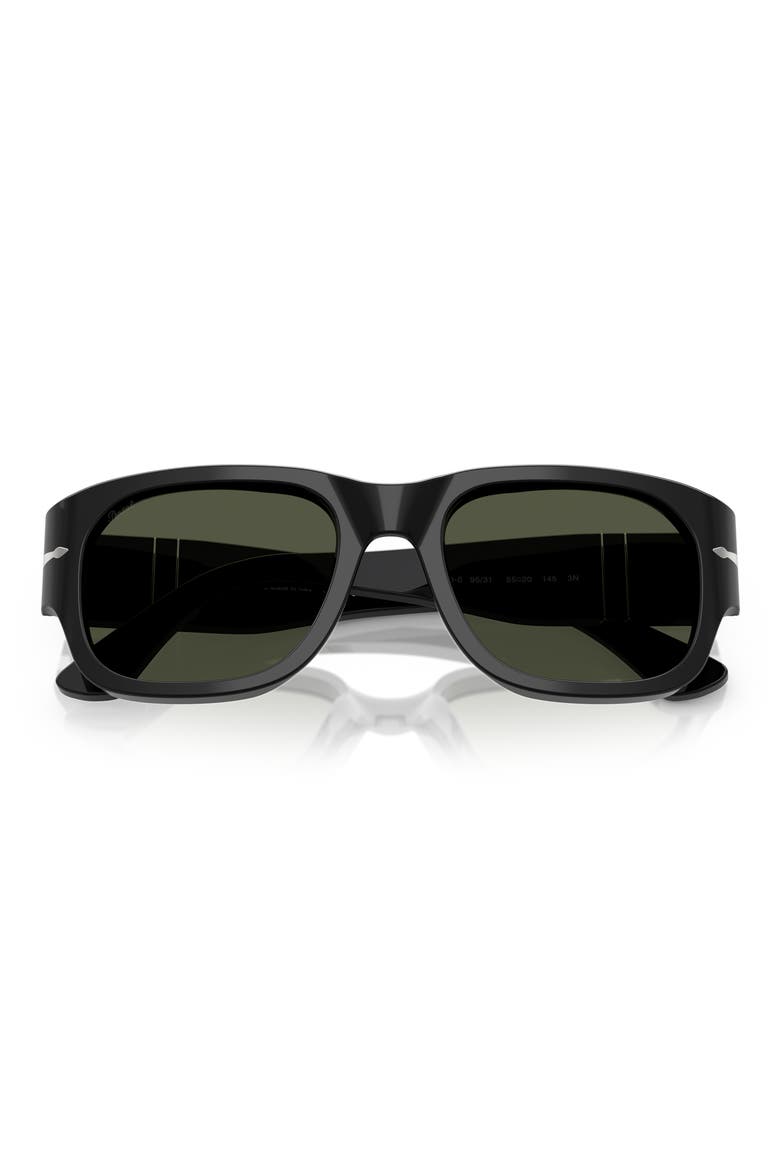 52mm Square Sunglasses, Alternate, color, BLACK / GREEN
