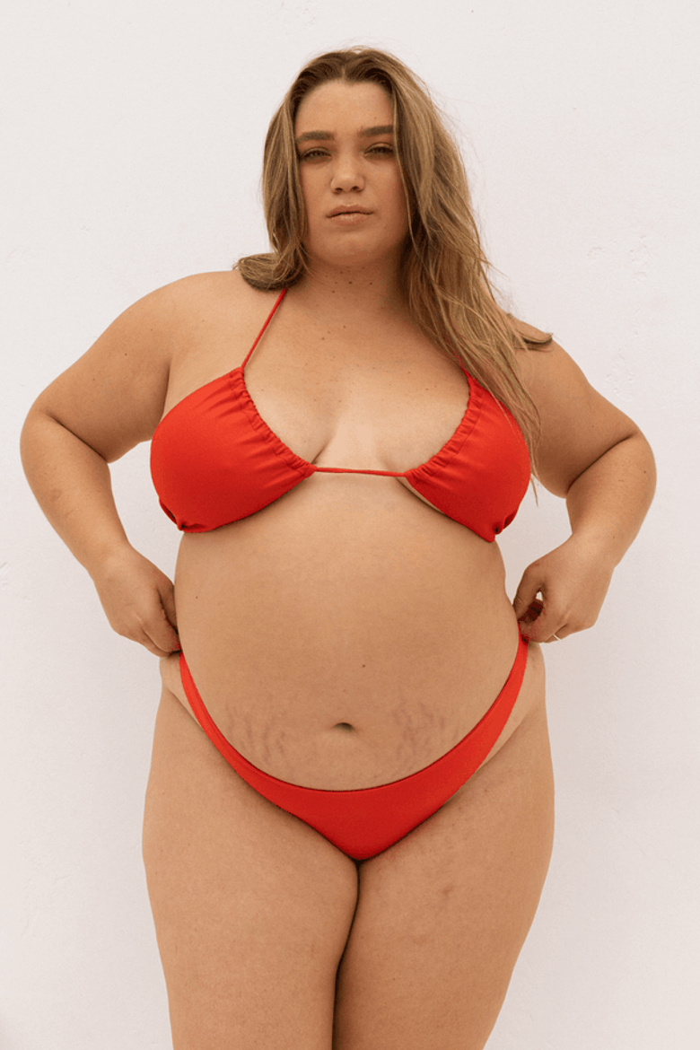 The Sleek Scrunch Bottoms, Alternate, color, Fiesta Red