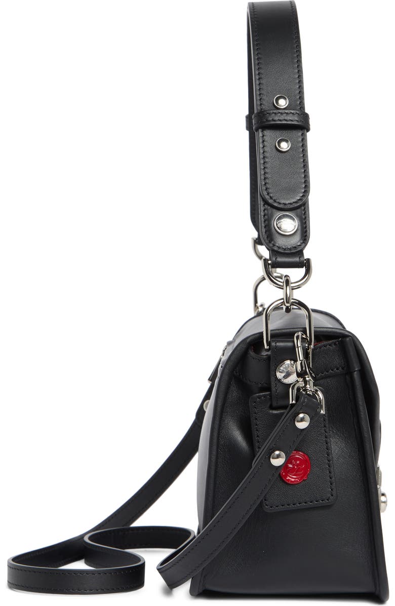 Longchamp Mademoiselle Studded Crossbody Bag, Alternate, color, Black