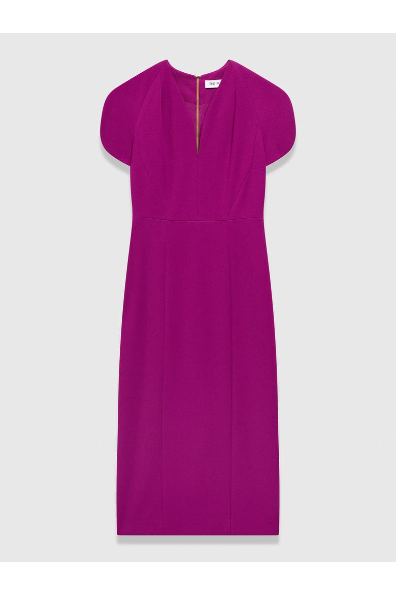 Paola Sculpt Stretch Crepe Dress, Alternate, color, Purple