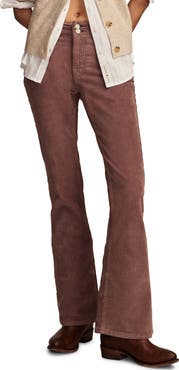 Lucky Brand Stevie Seamed High Waist Corduroy Flare Pants