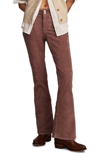 Lucky Brand Stevie Seamed High Waist Corduroy Flare Pants