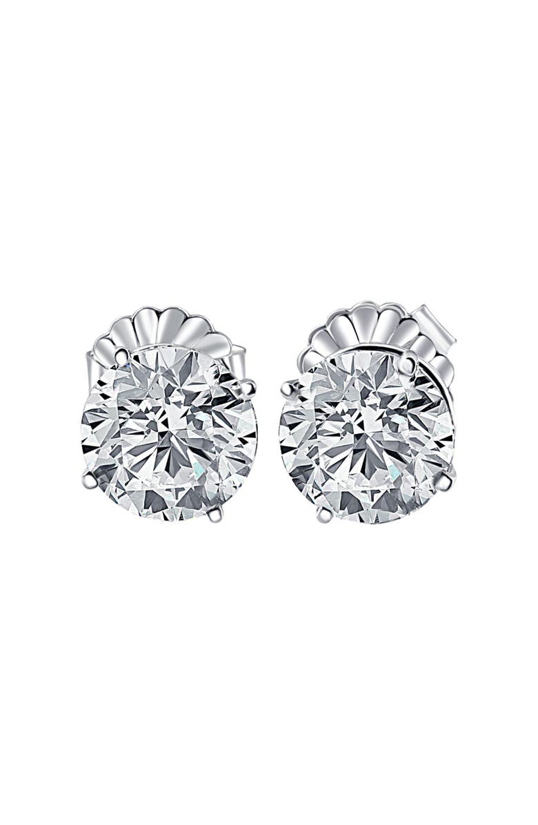 Bliss Diamond Certified 6.00CT Round Diamond Studs 14k Gold Lab Grown, Main, color, 14K White Gold