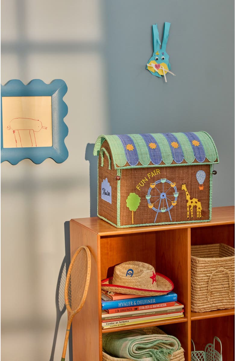 Rice by Rice Raffia Storage House Fun Fair Set 3pc, Alternate, color, Tan