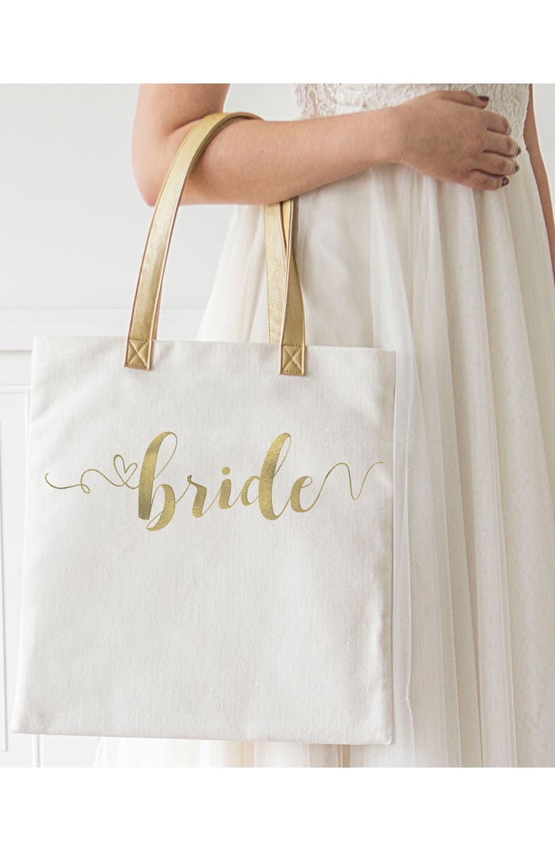 Cathy's Concepts Team Bride Canvas Tote, Alternate, color,