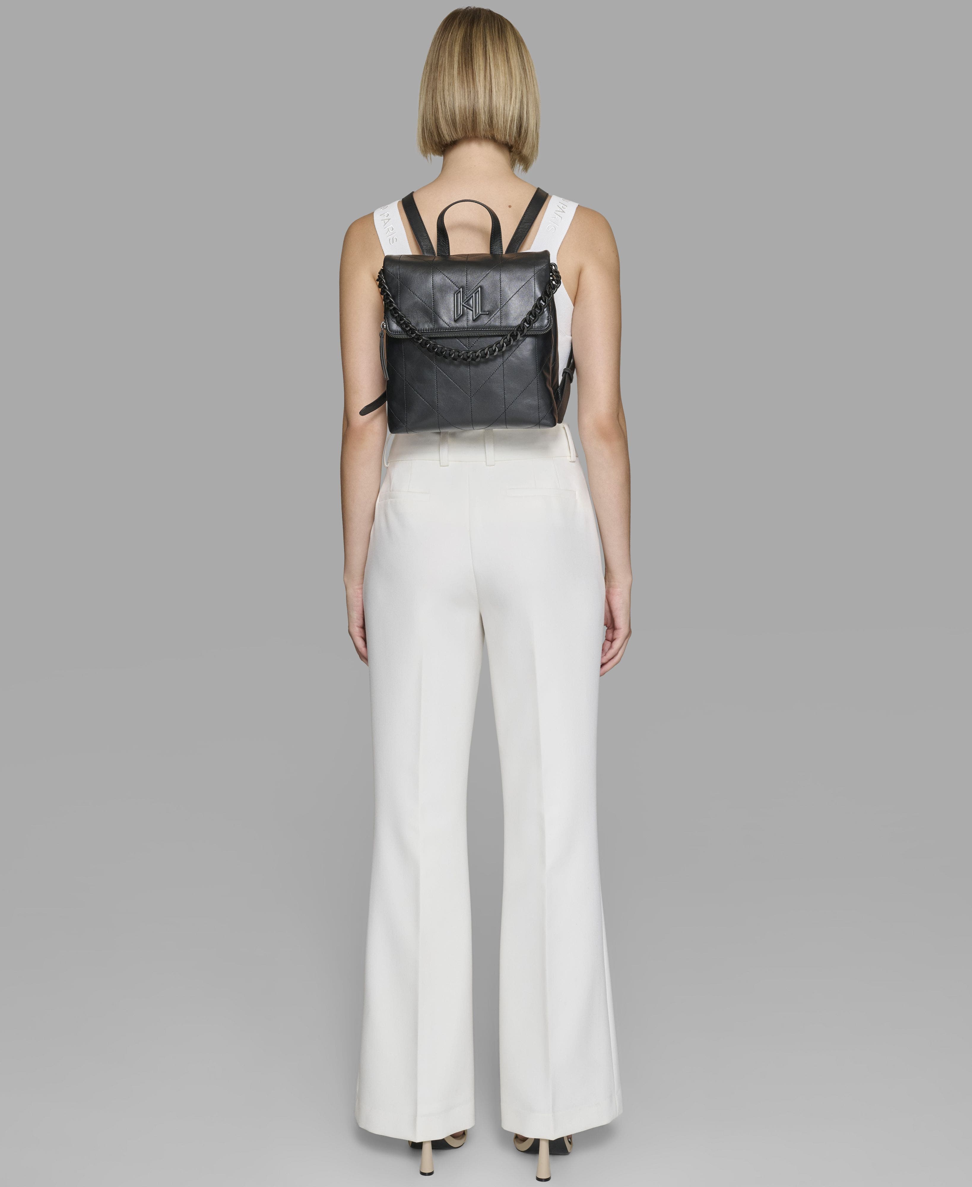 KARL LAGERFELD PARIS Lavende Backpack, Alternate, color, Black