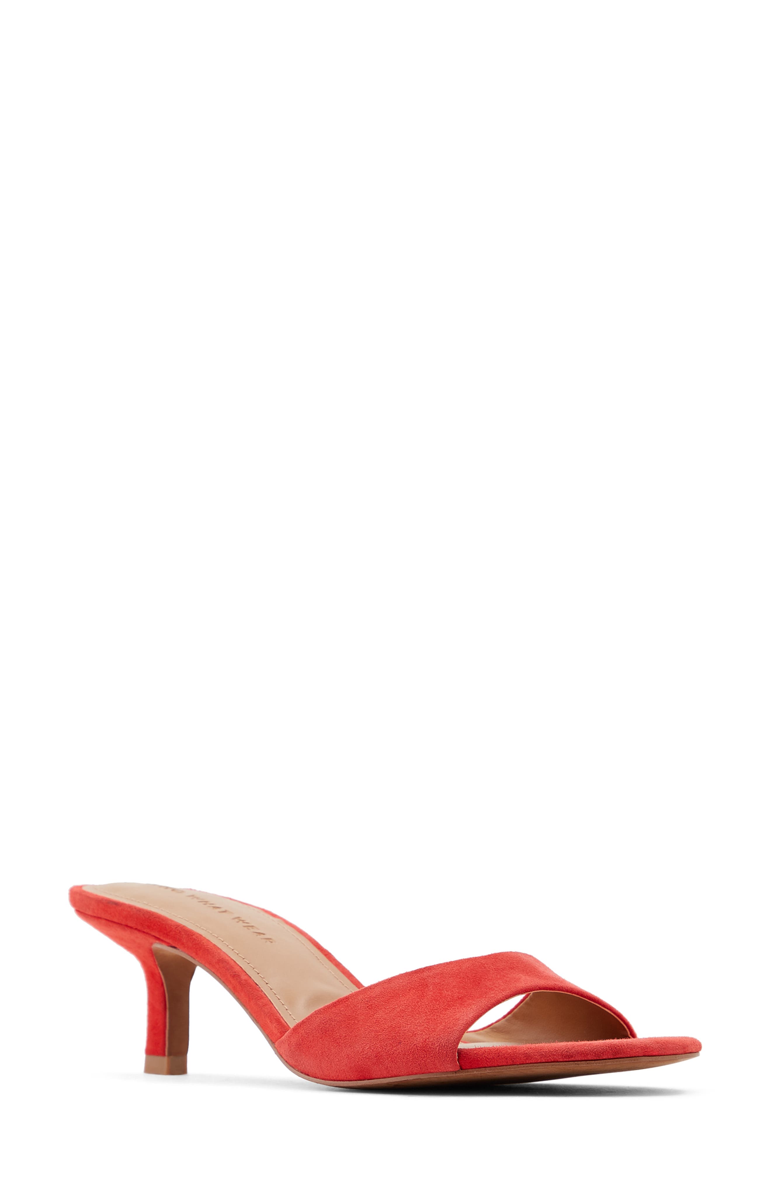 Paige Kitten Heel Sandal, Main, color, RED LEATHER