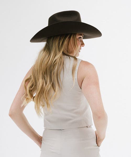 Gigi Pip Lane Hat In Dark Brown