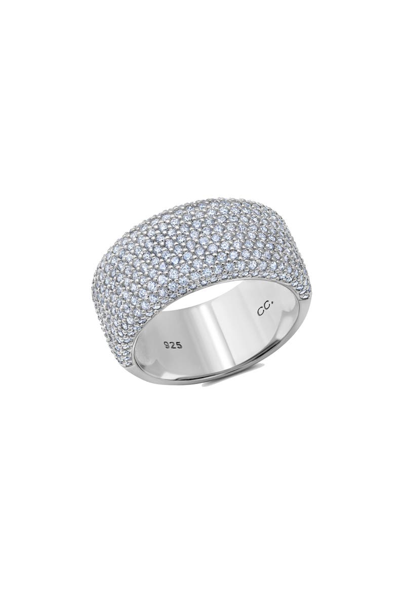 Crislu Pavé Half Eternity Wide Ring, Main, color,